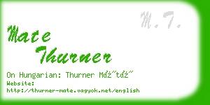 mate thurner business card